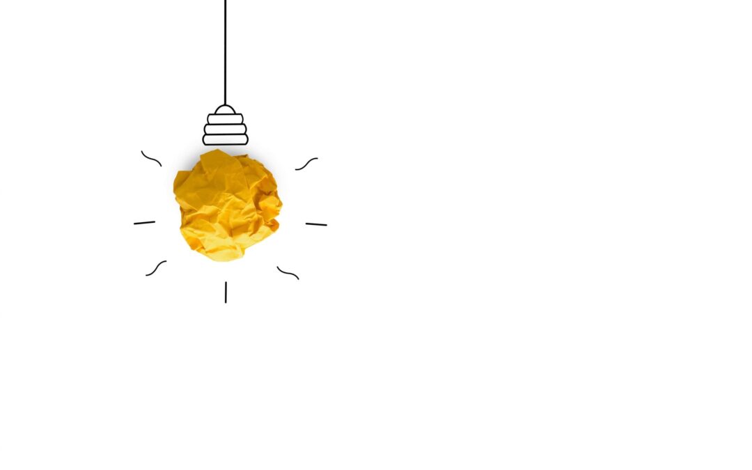Creative idea Concept idea and innovation with paper light bulb