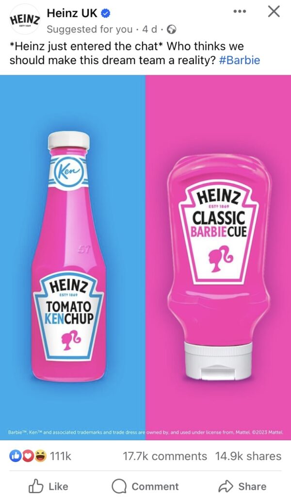 Marketing example from the brand Heinz UK